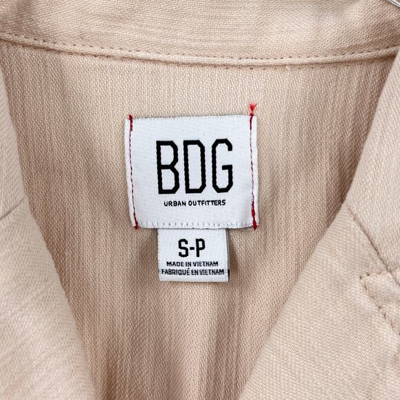 URBAN OUTFITTERS BDG Liz Short Sleeve Coverall Jumpsuit Womens Small Cream - Picture 13 of 16